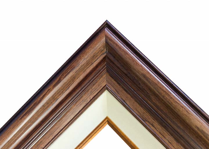 Walnut colored moulding