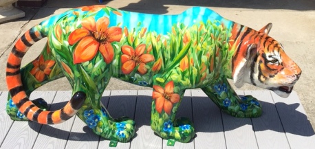 Ashley's painted Bengal tiger for the parade